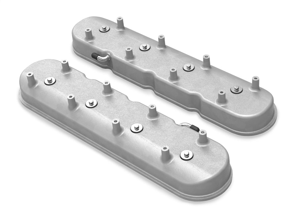 Holley 241-95 Valve Covers; Tall Style; LS For Dry Sump Apps; Natural Finish; - Truck Part Superstore