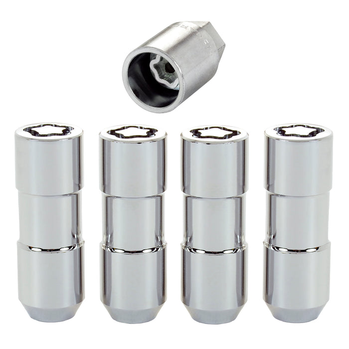 McGard 24134 Chrome Cone Seat Wheel Lock Set (9/16-18 Thread Size) - Set of 4 Locks and 1 Key - Truck Part Superstore