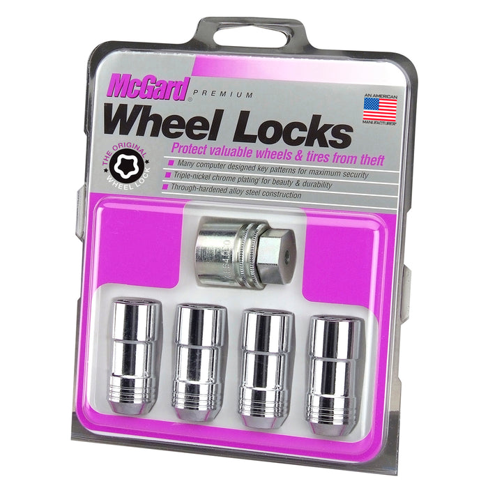 McGard 24205 Chrome Cone Seat Wheel Locks (M14 x 2.0 Thread Size) - Set of 4 Locks and 1 Key - Truck Part Superstore