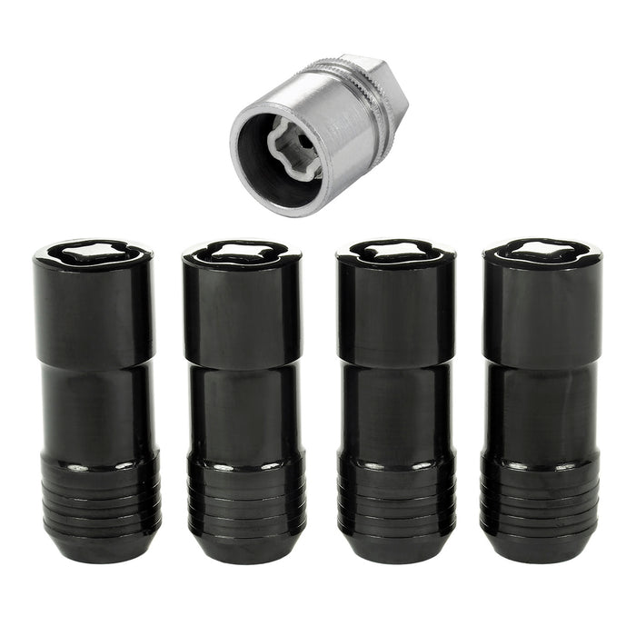 McGard 24208 Black Cone Seat Wheel Locks (M14 x 2.0 Thread Size) - Set of 4 Locks and 1 Key - Truck Part Superstore