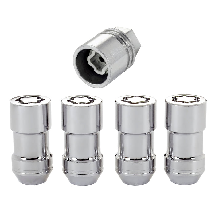 McGard 24234 Chrome Cone Seat Wheel Lock Set (9/16-18 Thread Size) - Set of 4 Locks and 1 Key - Truck Part Superstore