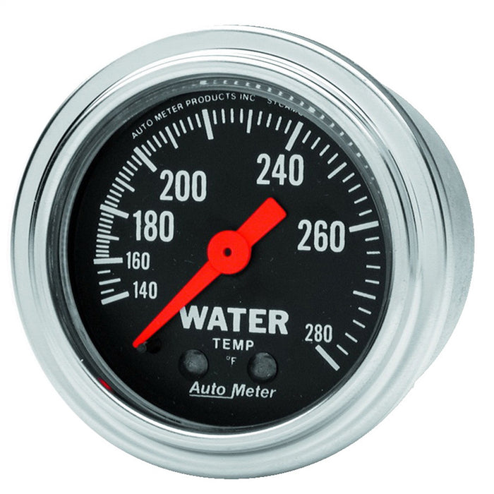AutoMeter 2431 GAUGE; WATER TEMP; 2 1/16in.; 140-280deg.F; MECHANICAL; TRADITIONAL CHROME - Truck Part Superstore