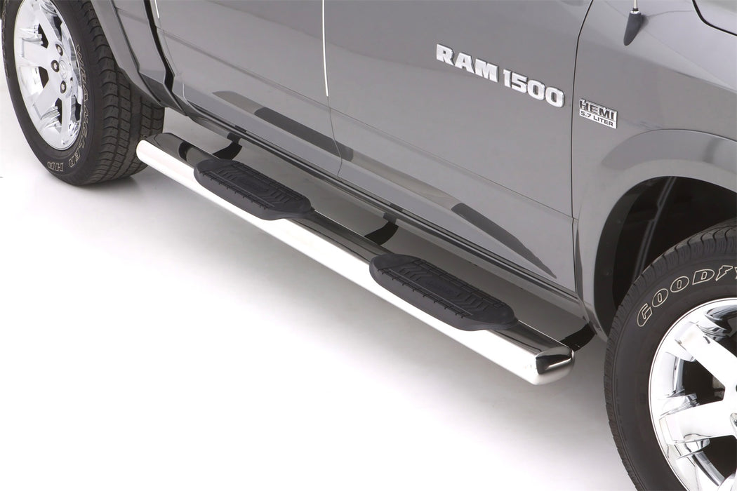 Lund 24385007 6 Inch Oval Straight Nerf Bar; Incl. Brackets; Stainless Steel; - Truck Part Superstore