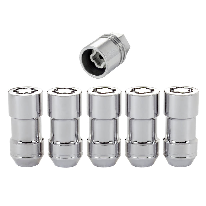 McGard 24510 Cone Seat Exposed Style Wheel Locks-Chrome-5 Lock Set - Truck Part Superstore