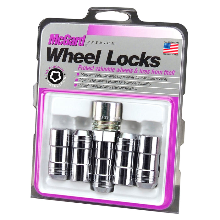 McGard 24510 Cone Seat Exposed Style Wheel Locks-Chrome-5 Lock Set - Truck Part Superstore