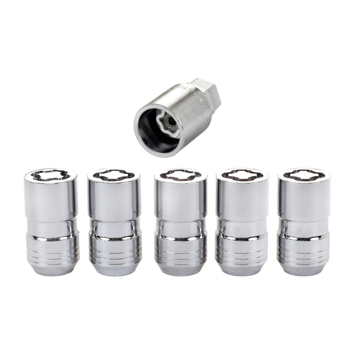 McGard 24515 Cone Seat Exposed Style Wheel Locks-Chrome-5 Lock Set - Truck Part Superstore