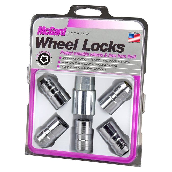 McGard 24515 Cone Seat Exposed Style Wheel Locks-Chrome-5 Lock Set - Truck Part Superstore