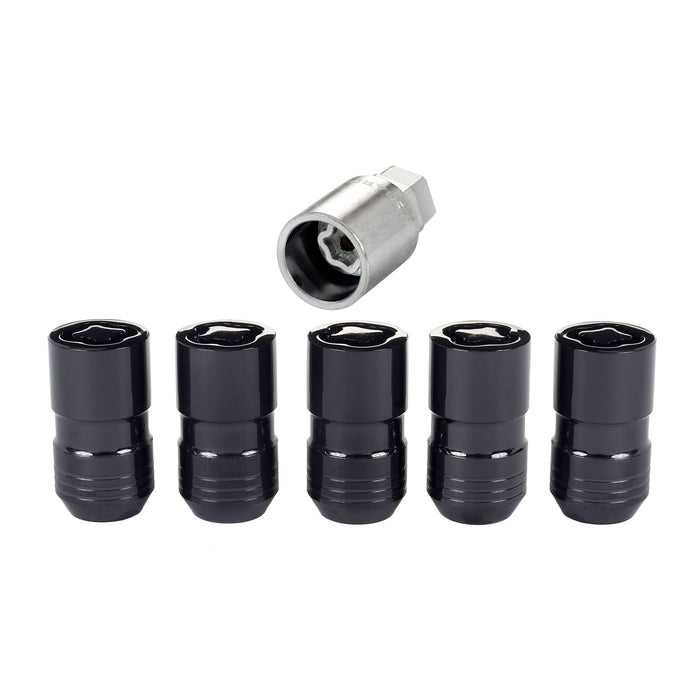 McGard 24516 Cone Seat Exposed Style Wheel Locks-Black-5 Lock Set - Truck Part Superstore