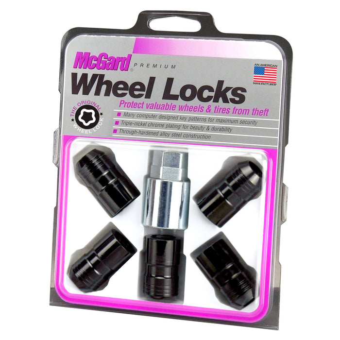 McGard 24516 Cone Seat Exposed Style Wheel Locks-Black-5 Lock Set - Truck Part Superstore