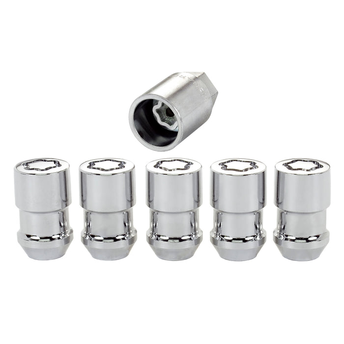 McGard 24537 Cone Seat Exposed Style Wheel Locks-Chrome-5 Lock Set - Truck Part Superstore