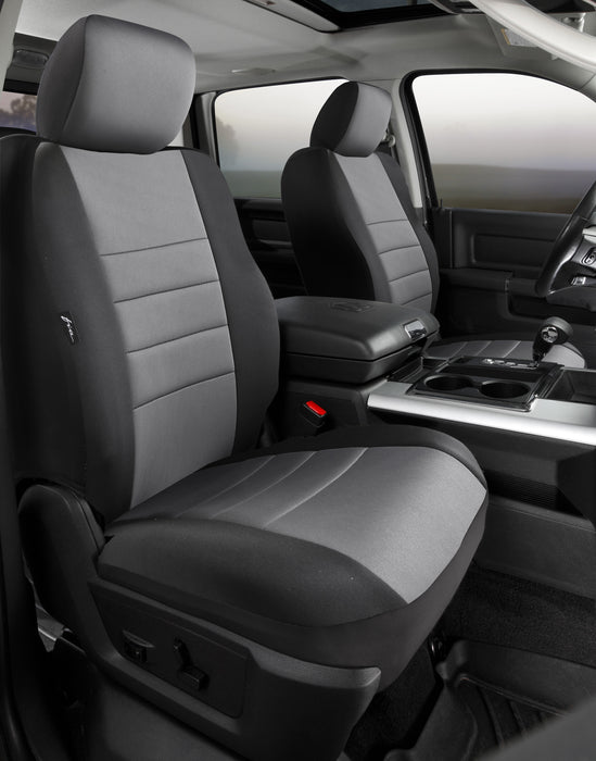 FIA NP99-20 GRAY Neo™ Neoprene Custom Fit Truck Seat Covers; Bucket Seats; Adjustable Headrests; - Truck Part Superstore