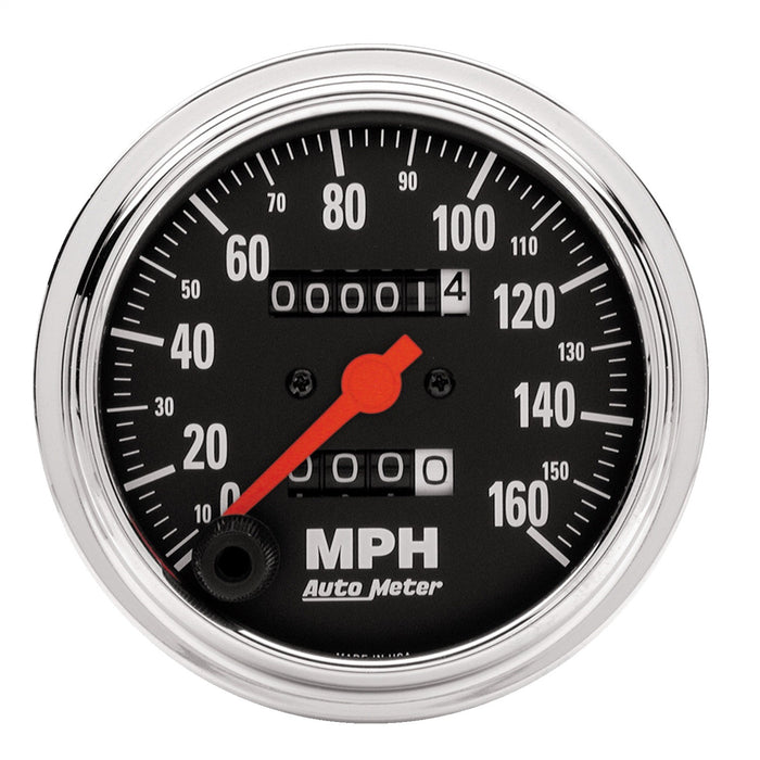 AutoMeter 2494 GAUGE; SPEEDOMETER; 3 3/8in.; 160MPH; MECHANICAL; TRADITIONAL CHROME - Truck Part Superstore