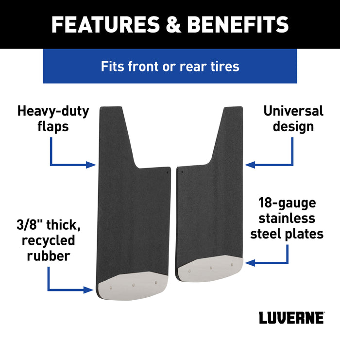Luverne 250014 Mud Guards-14in. x 23in. Universal - Truck Part Superstore