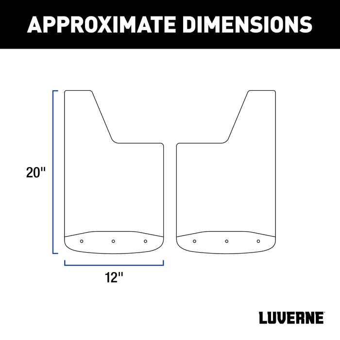 Luverne 250230 Mud Guards-12in. x 20in. - Truck Part Superstore