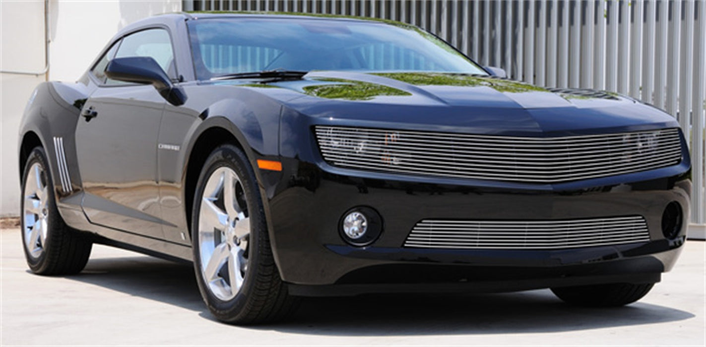 T-Rex Grilles 25027 Billet Series Bumper Grille; Horizontal; Aluminum; Polished; 1 Pc; Overlay; - Truck Part Superstore