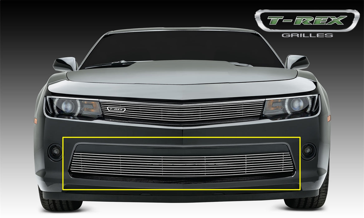 T-Rex Grilles 25031 Billet Series Bumper Grille; Horizontal; Aluminum; Polished; 1 Pc; Overlay; - Truck Part Superstore