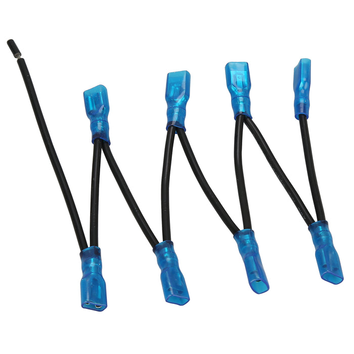 Bulldog Winch 25055 Switch Wire Multi Spade x 8 Black 16 AWG UL Bulldog Winch - Truck Part Superstore