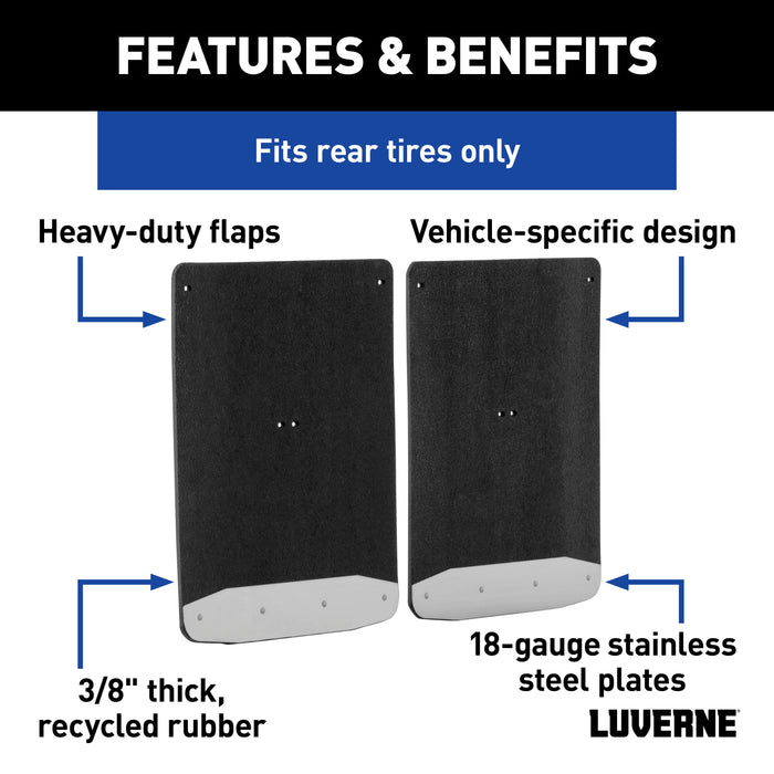 Luverne 250744 Mud Guards-Dual Wheel-20in. x 23in. - Truck Part Superstore