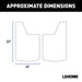 Luverne 251014 Mud Guards w/o Stainless Steel-14in. x 23in. Universal - Truck Part Superstore