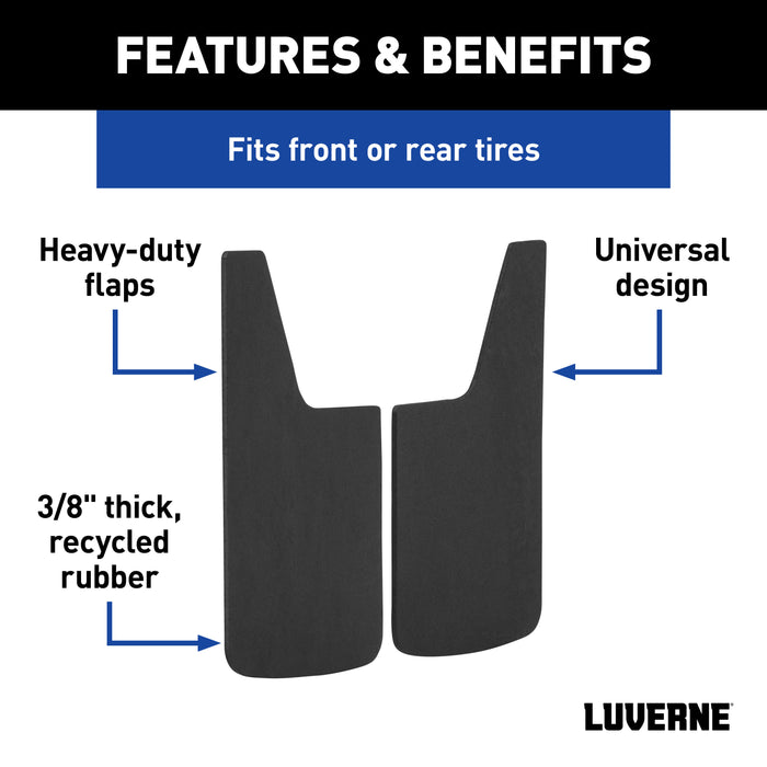 Luverne 251020 Mud Guards w/o Stainless Steel-12in. x 20in. Universal - Truck Part Superstore