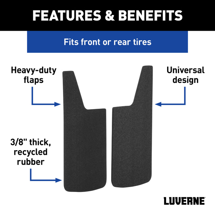 Luverne 251023 Mud Guards w/o Stainless Steel-12in. x 23in. Universal - Truck Part Superstore