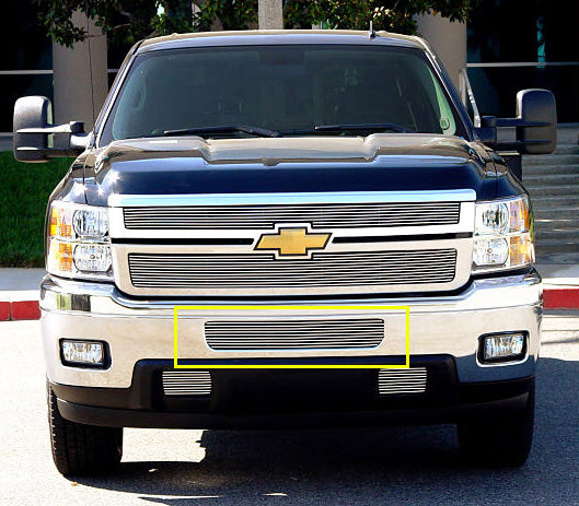 T-Rex Grilles 25114 Billet Series Bumper Grille; Horizontal; Aluminum; Polished; 1 Pc; Bolt-On; - Truck Part Superstore