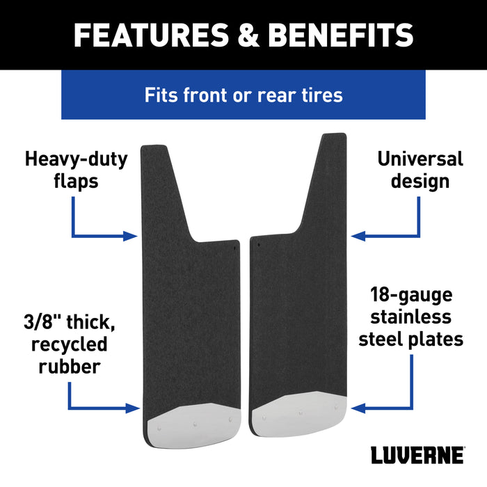 Luverne 251223 Mud Guards-12in. x 23in. Universal - Truck Part Superstore