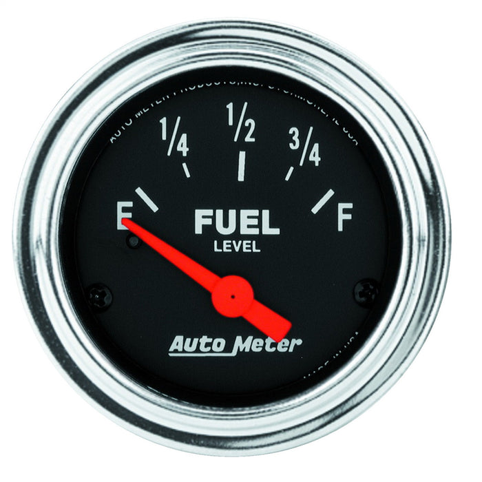 AutoMeter 2514 GAUGE; FUEL LEVEL; 2 1/16in.; 0OE TO 90OF; ELEC; TRADITIONAL CHROME - Truck Part Superstore