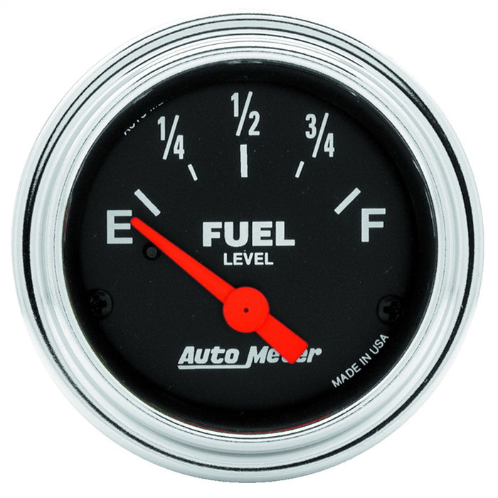 AutoMeter 2516 GAUGE; FUEL LEVEL; 2 1/16in.; 240OE TO 33OF; ELEC; TRADITIONAL CHROME - Truck Part Superstore