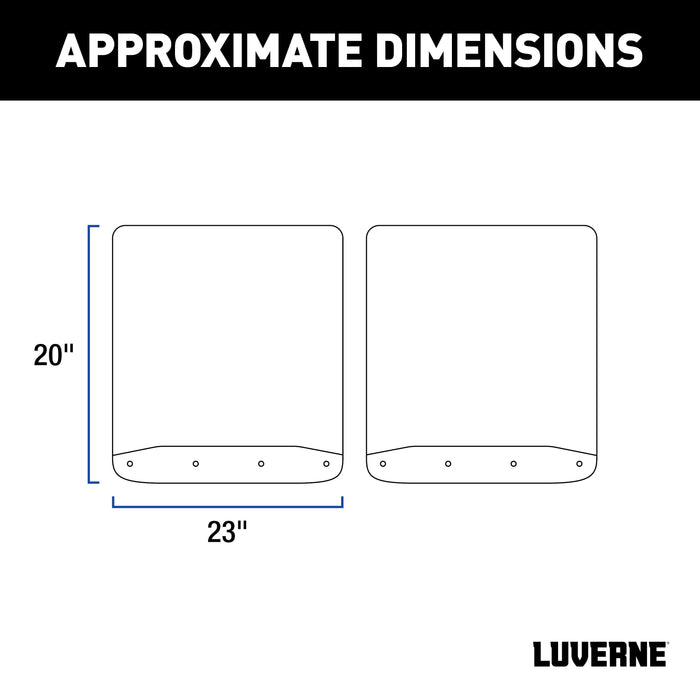 Luverne 251724 Mud Guards-Dual Wheel-20in. x 23in. - Truck Part Superstore