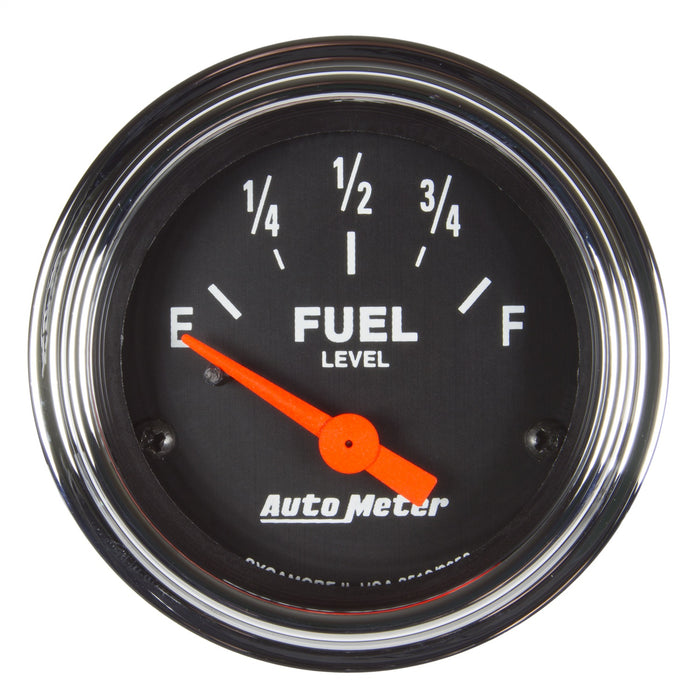 AutoMeter 2519 GAUGE; FUEL LEVEL; 2 1/16in.; 73OE TO 10OF(AFTERMARKET LINEAR); ELEC; TRAD CHROM - Truck Part Superstore