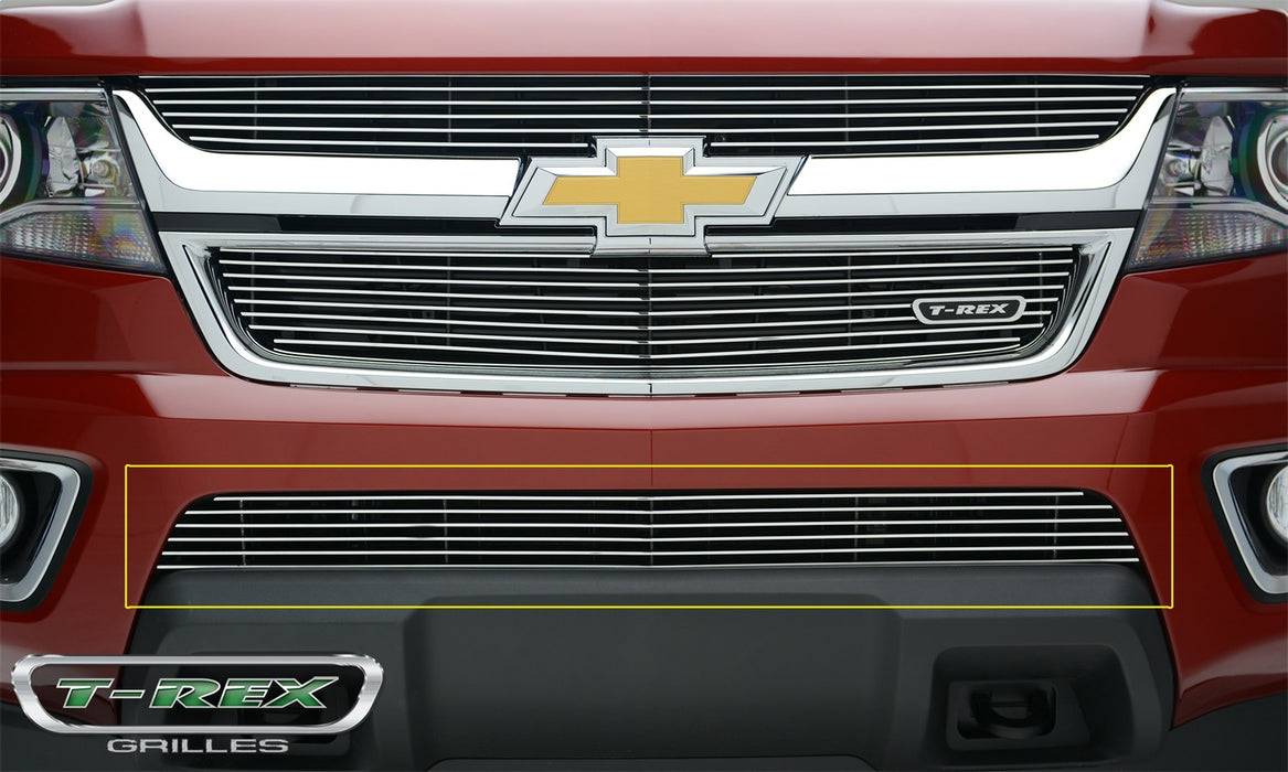 T-Rex Grilles 25267 Billet Series Bumper Grille; Horizontal; Aluminum; Polished; 1 Pc; Overlay; - Truck Part Superstore