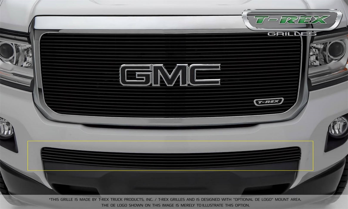 T-Rex Grilles 25371B Billet Series Bumper Grille; Horizontal; Aluminum; Black; 1 Pc; Insert; - Truck Part Superstore