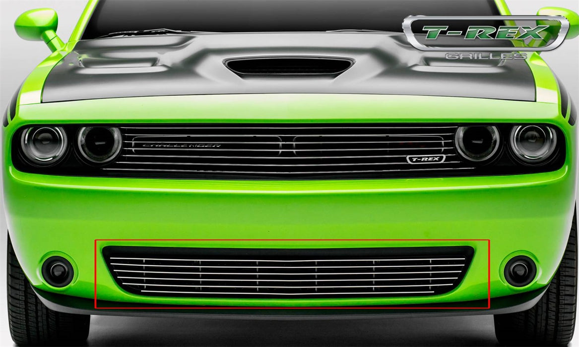 T-Rex 25419 Billet Series Bumper Grille; Horizontal; Aluminum; Polished; 1 Pc; Overlay; - Truck Part Superstore