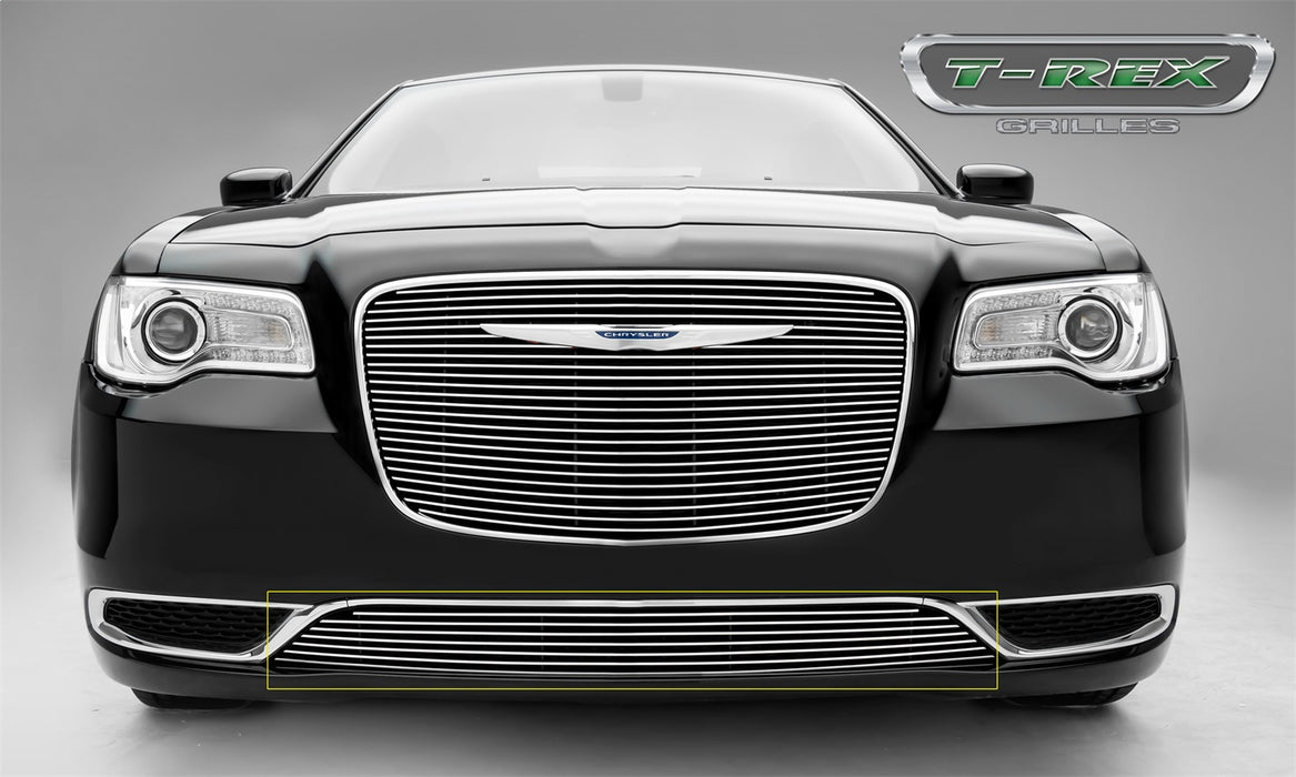 T-Rex Grilles 25436 Billet Series Bumper Grille; Horizontal; Aluminum; Polished; 1 Pc; Overlay; - Truck Part Superstore