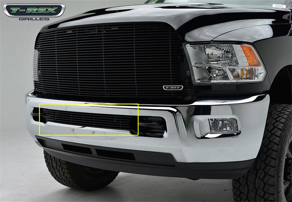 T-Rex Grilles 25452B Billet Series Bumper Grille; Horizontal; Aluminum; Black; 1 Pc; Insert; - Truck Part Superstore