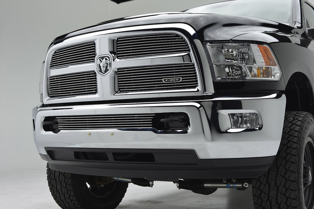 T-Rex Grilles 25452 Billet Series Bumper Grille; Horizontal; Aluminum; Polished; 1 Pc; Insert; - Truck Part Superstore