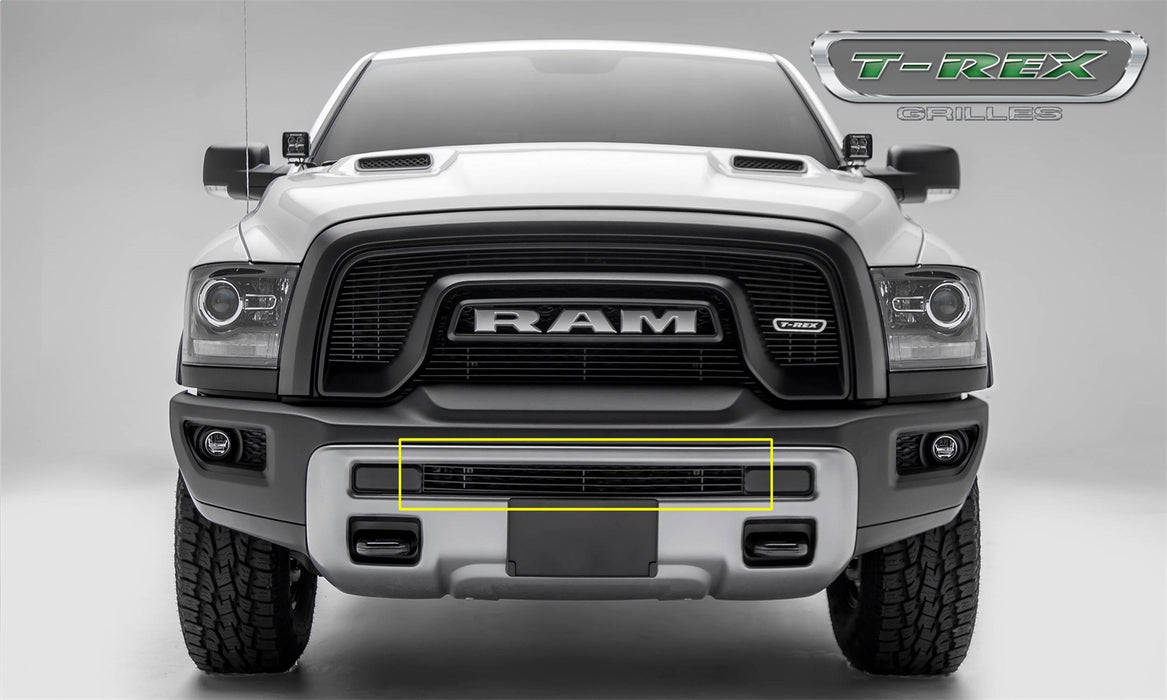T-Rex Grilles 254641B Billet Series Bumper Grille; Horizontal; Aluminum; Black; 1 Pc; Insert; - Truck Part Superstore