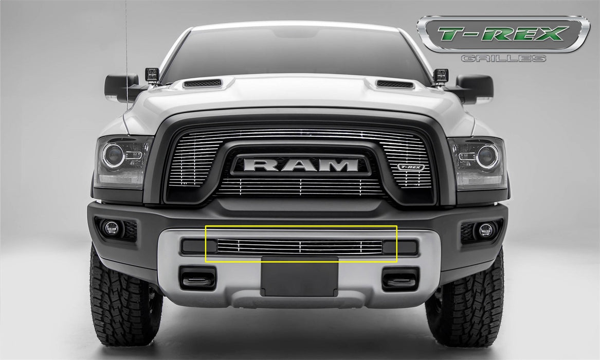 T-Rex Grilles 254641 Billet Series Bumper Grille; Horizontal; Aluminum; Polished; 1 Pc; Insert; - Truck Part Superstore