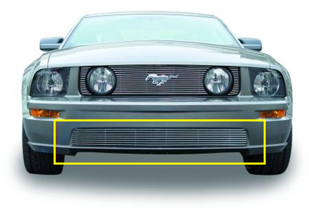 T-Rex Grilles 25516 Billet Series Bumper Grille; Horizontal; Aluminum; Polished; 1 Pc; Bolt-On; - Truck Part Superstore