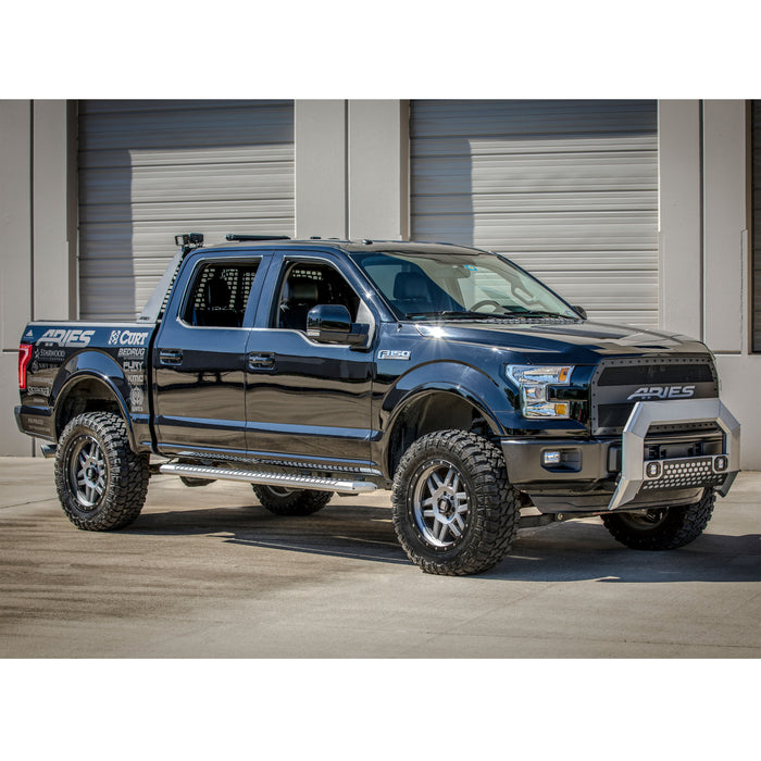 ARIES 2555014 AdvantEDGE 5-1/2in. x 75in. Chrome Aluminum Side Bars; Select Ford F-250; F-350 - Truck Part Superstore