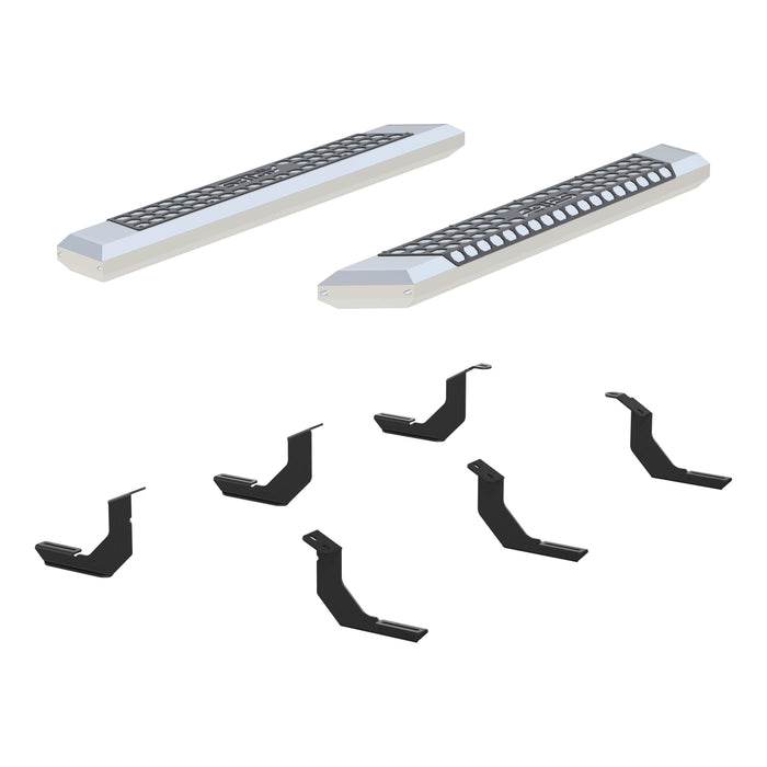 ARIES 2555018 AdvantEDGE 5-1/2in. x 53in. Chrome Aluminum Side Bars; Select Toyota Tundra - Truck Part Superstore