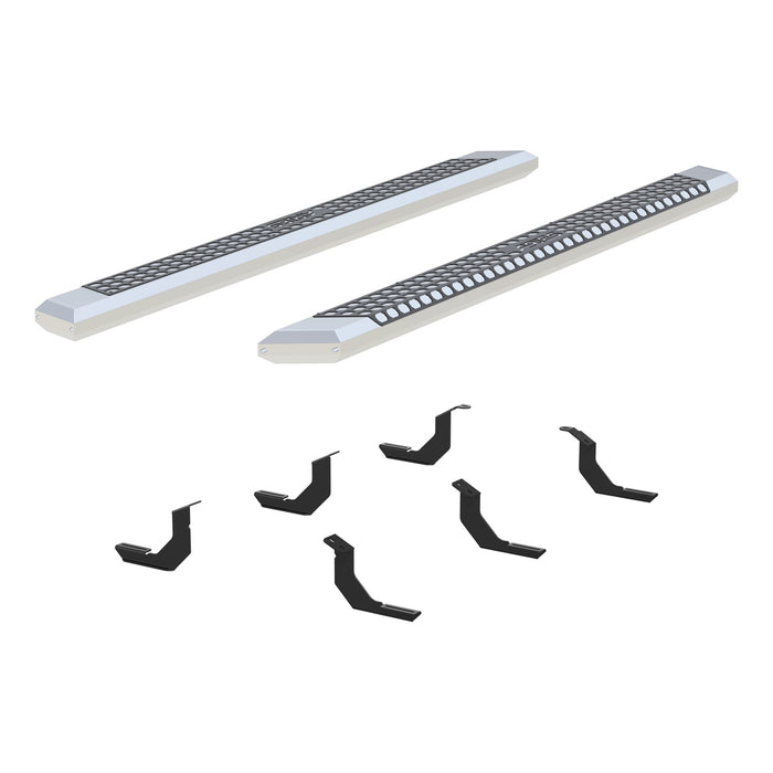 ARIES 2555019 AdvantEDGE 5-1/2in. x 85in. Chrome Aluminum Side Bars; Select Toyota Tundra - Truck Part Superstore