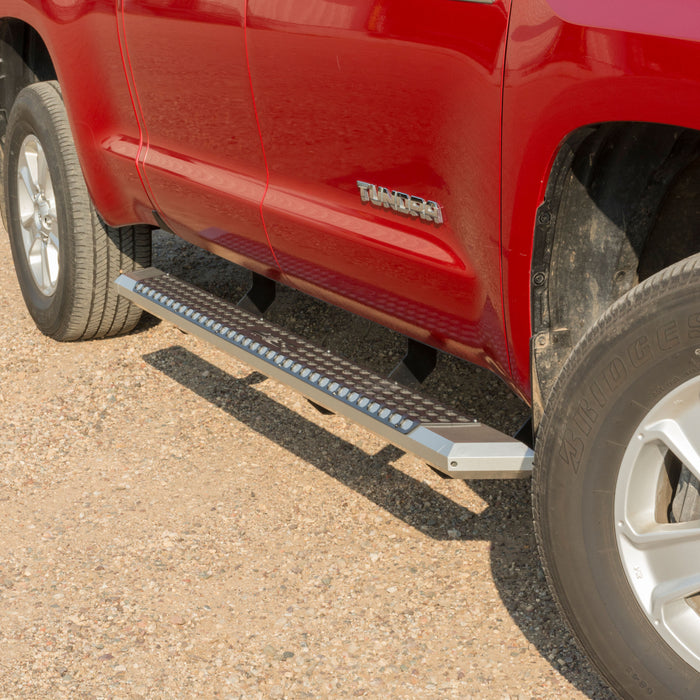 ARIES 2555019 AdvantEDGE 5-1/2in. x 85in. Chrome Aluminum Side Bars; Select Toyota Tundra - Truck Part Superstore