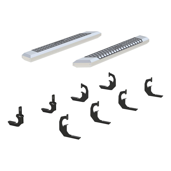 ARIES 2555020 AdvantEDGE 5-1/2in. x 53in. Chrome Aluminum Side Bars; Select Silverado; Sierra - Truck Part Superstore