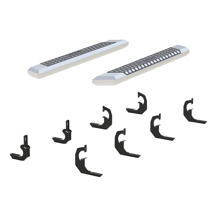ARIES 2555020 AdvantEDGE 5-1/2in. x 53in. Chrome Aluminum Side Bars; Select Silverado; Sierra - Truck Part Superstore