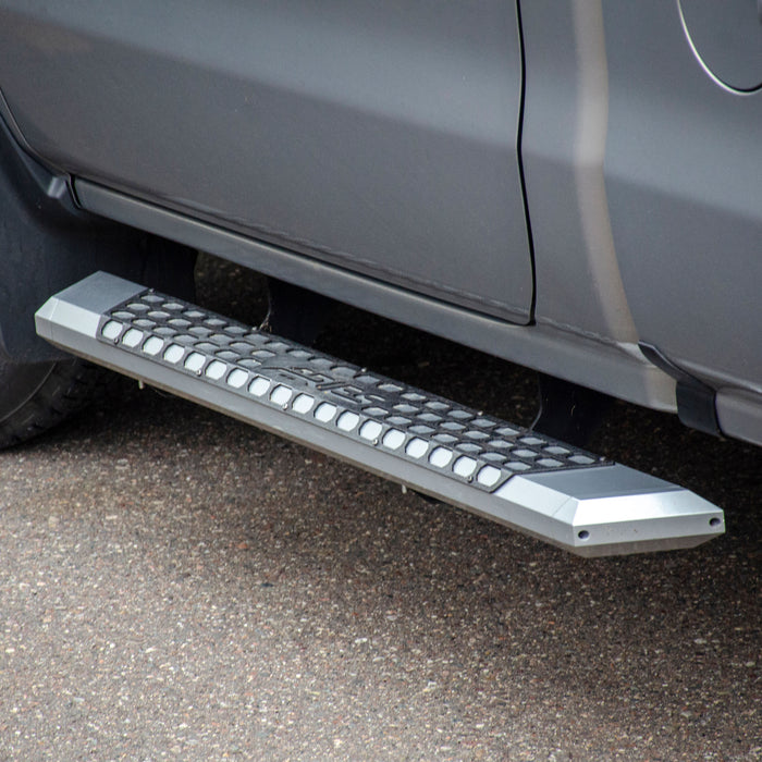 ARIES 2555020 AdvantEDGE 5-1/2in. x 53in. Chrome Aluminum Side Bars; Select Silverado; Sierra - Truck Part Superstore