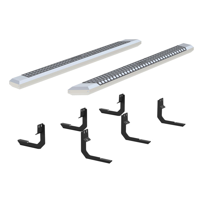 ARIES 2555042 AdvantEDGE 5-1/2in. x 85in. Chrome Aluminum Side Bars; Select Nissan Titan; XD - Truck Part Superstore
