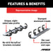 ARIES 2555043 AdvantEDGE 5-1/2in. x 75in. Chrome Aluminum Side Bars; Select Colorado; Canyon - Truck Part Superstore