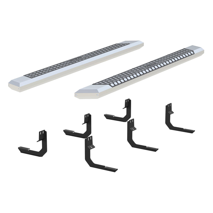 ARIES 2555045 AdvantEDGE 5-1/2in. x 75in. Chrome Aluminum Side Bars; Select Nissan Titan - Truck Part Superstore